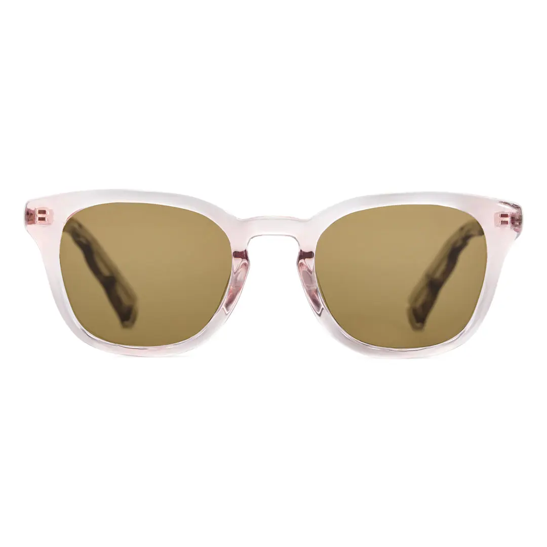 Front view of Avery square pc sunglasses SP0032404 in pink