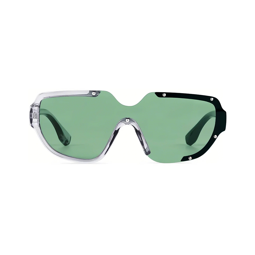 Front view of Bake geometric pc sunglasses GP0202302 in green