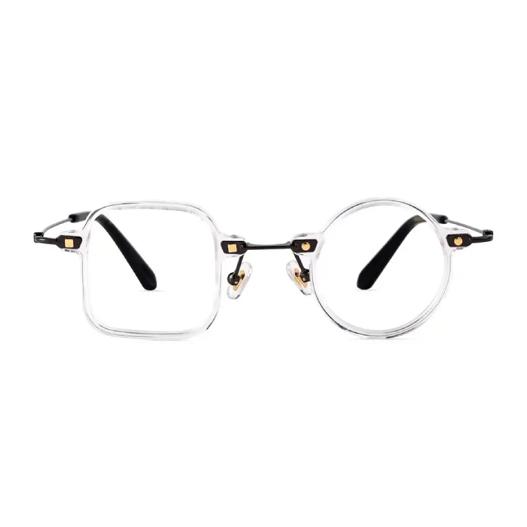 Front view of Bance unique metal eyeglasses UM0302306 in clear
