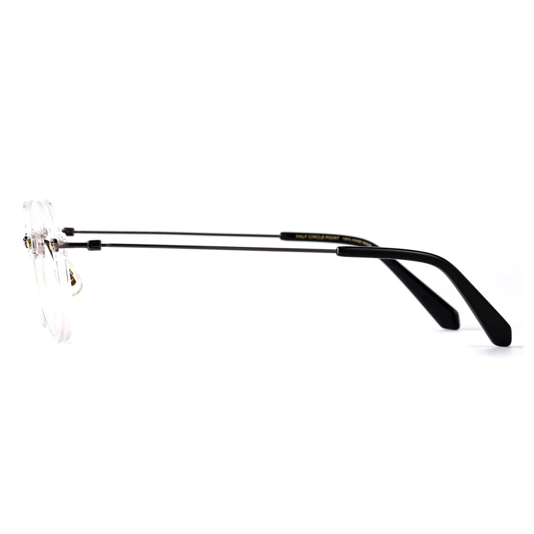 Side view of Bance unique metal eyeglasses UM0302306 in clear