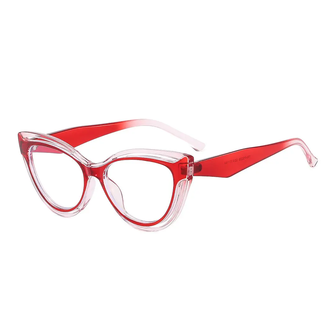 Angle view of Barton cat eye tr90 eyeglasses CR0132408 in pink