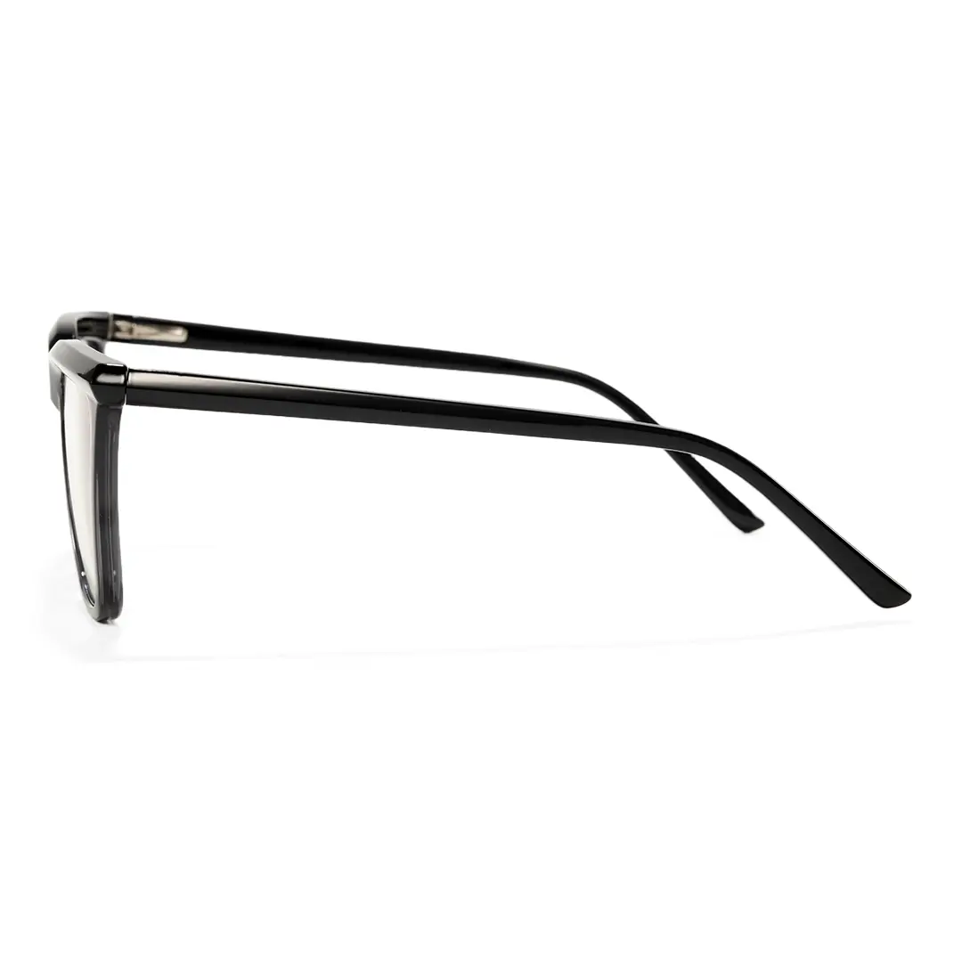 Side view of Baue cat eye tr90 eyeglasses CR0442302 in black