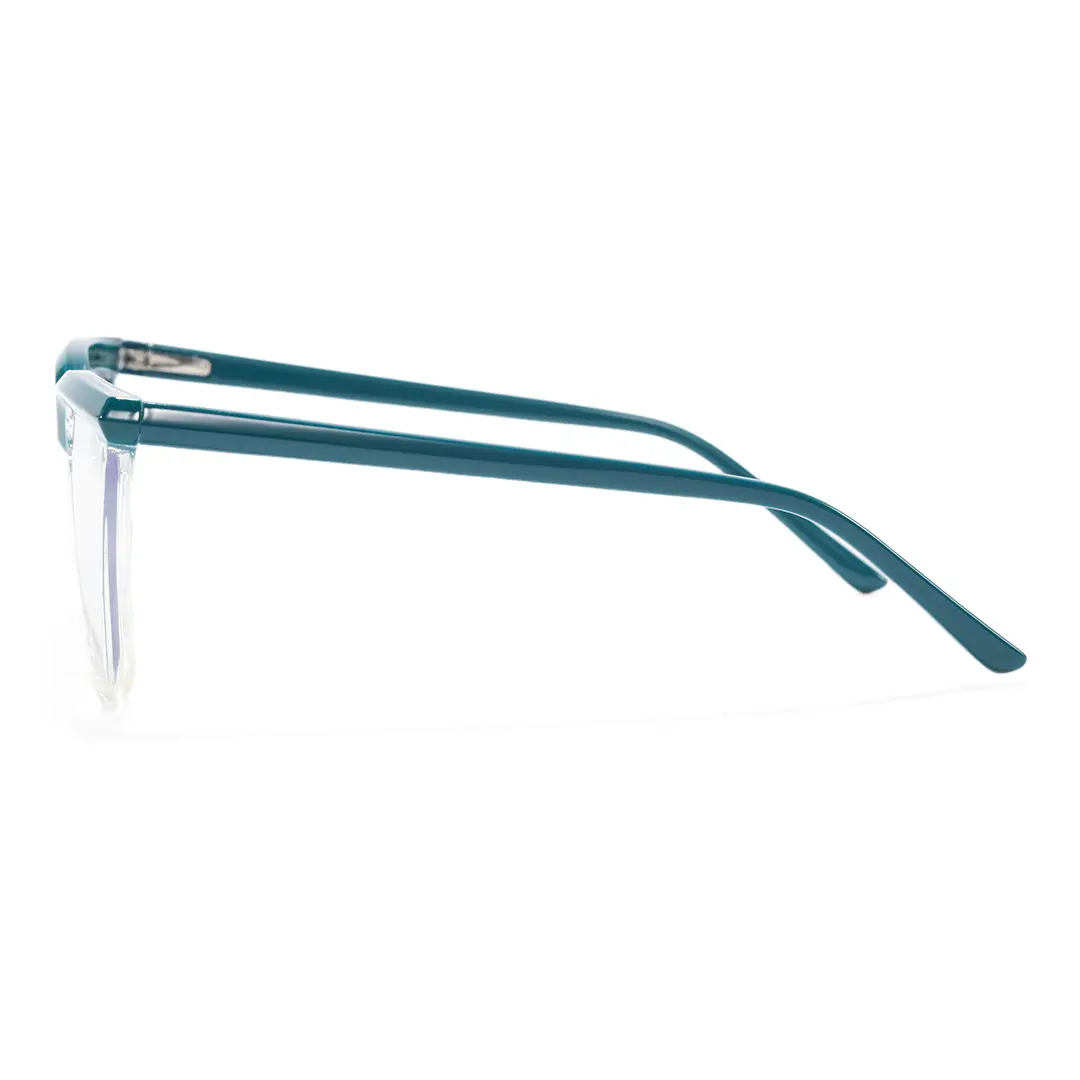 Side view of Baue cat eye tr90 eyeglasses CR0442302 in green