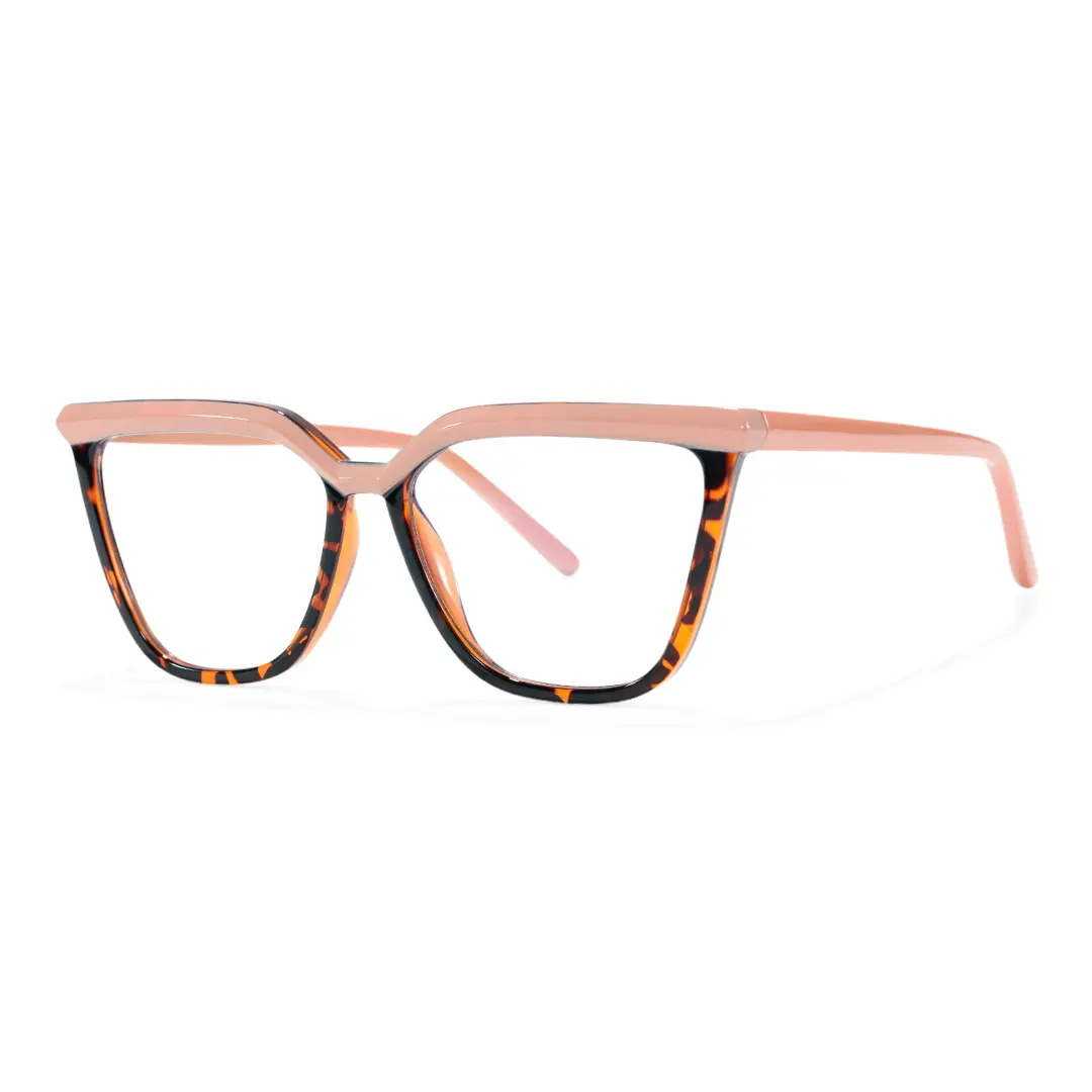 Angle view of Baue cat eye tr90 eyeglasses CR0442302 in tortoise