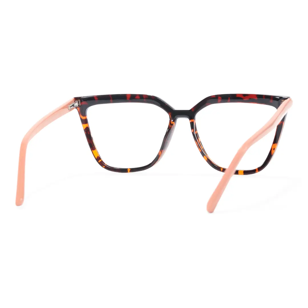 Back view of Baue cat eye tr90 eyeglasses CR0442302 in tortoise