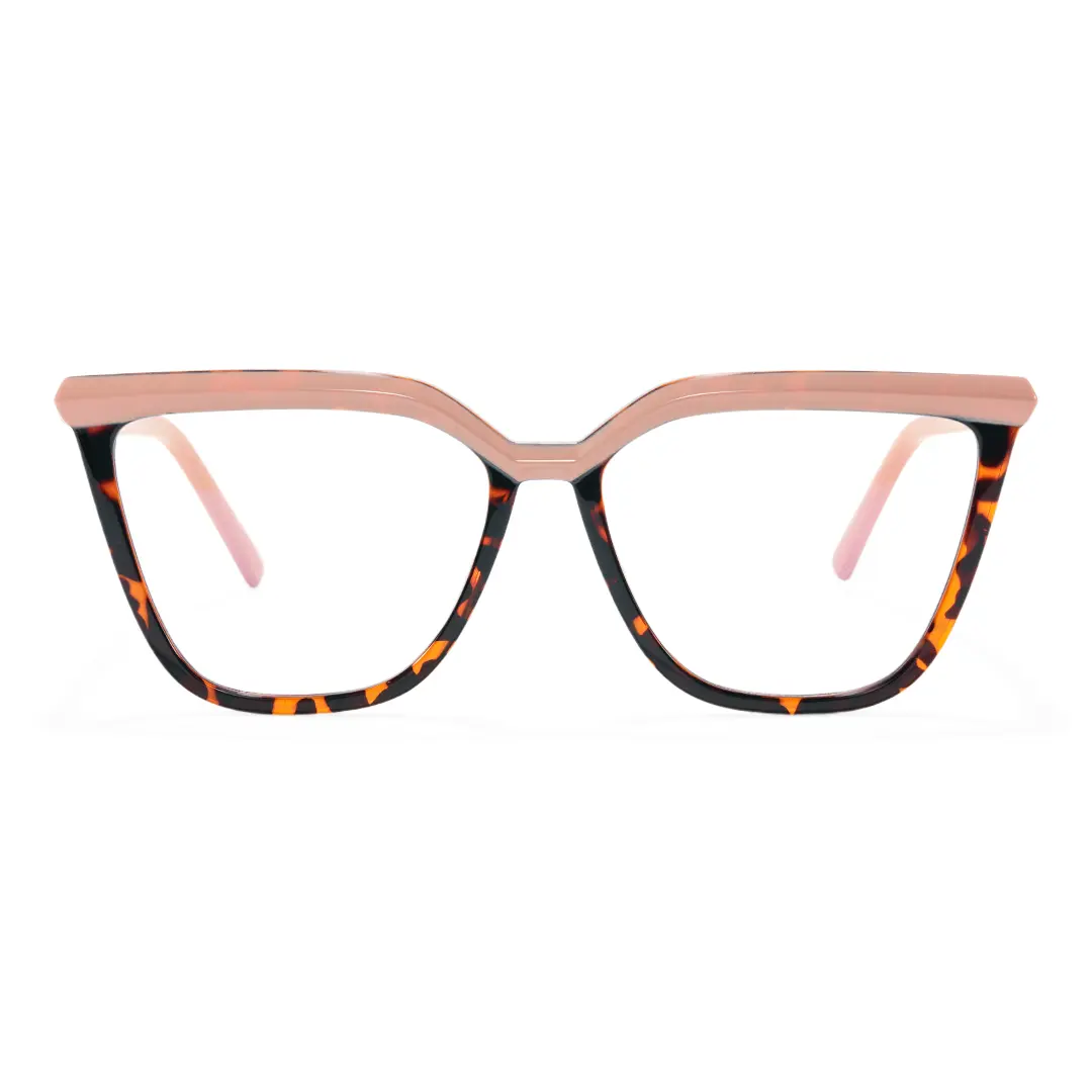 Front view of Baue cat eye tr90 eyeglasses CR0442302 in tortoise