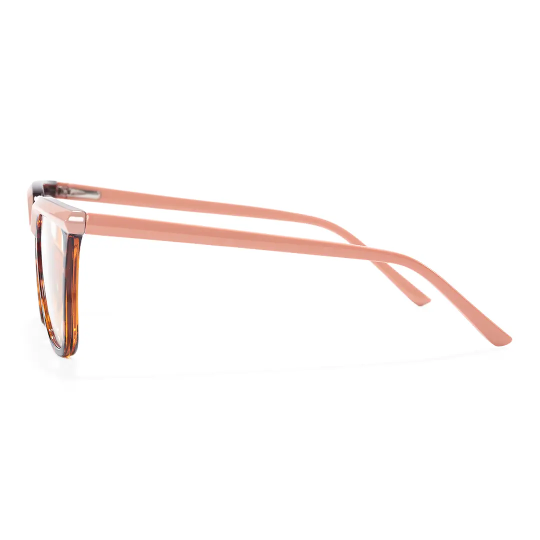 Side view of Baue cat eye tr90 eyeglasses CR0442302 in tortoise
