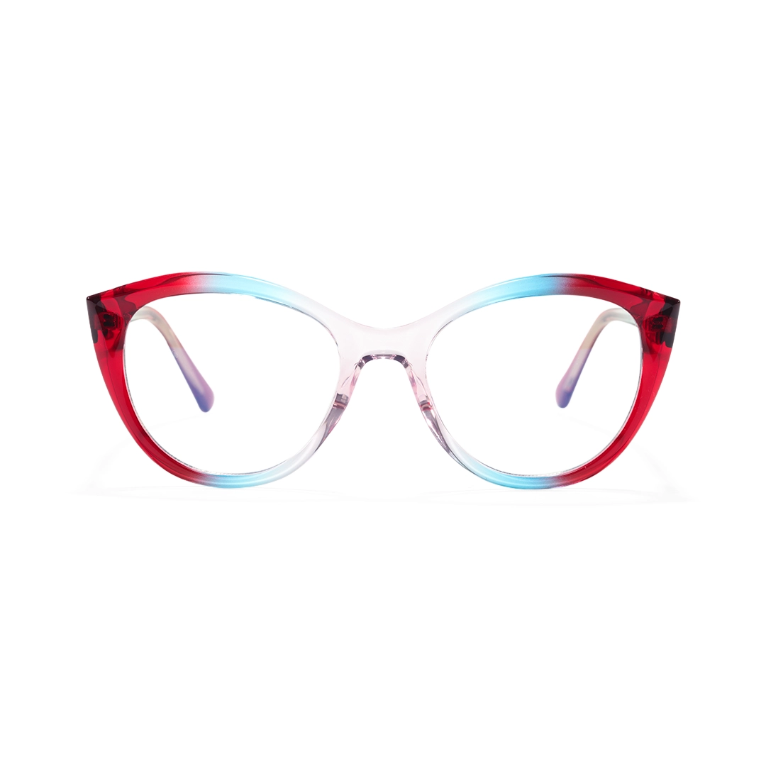 Front view of Beam cat eye tr90 eyeglasses CR0422302 in red