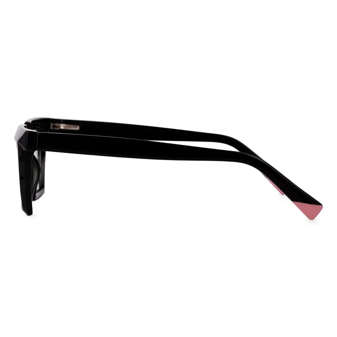 Side view of Beim geometric tr90 eyeglasses GR0432302 in black
