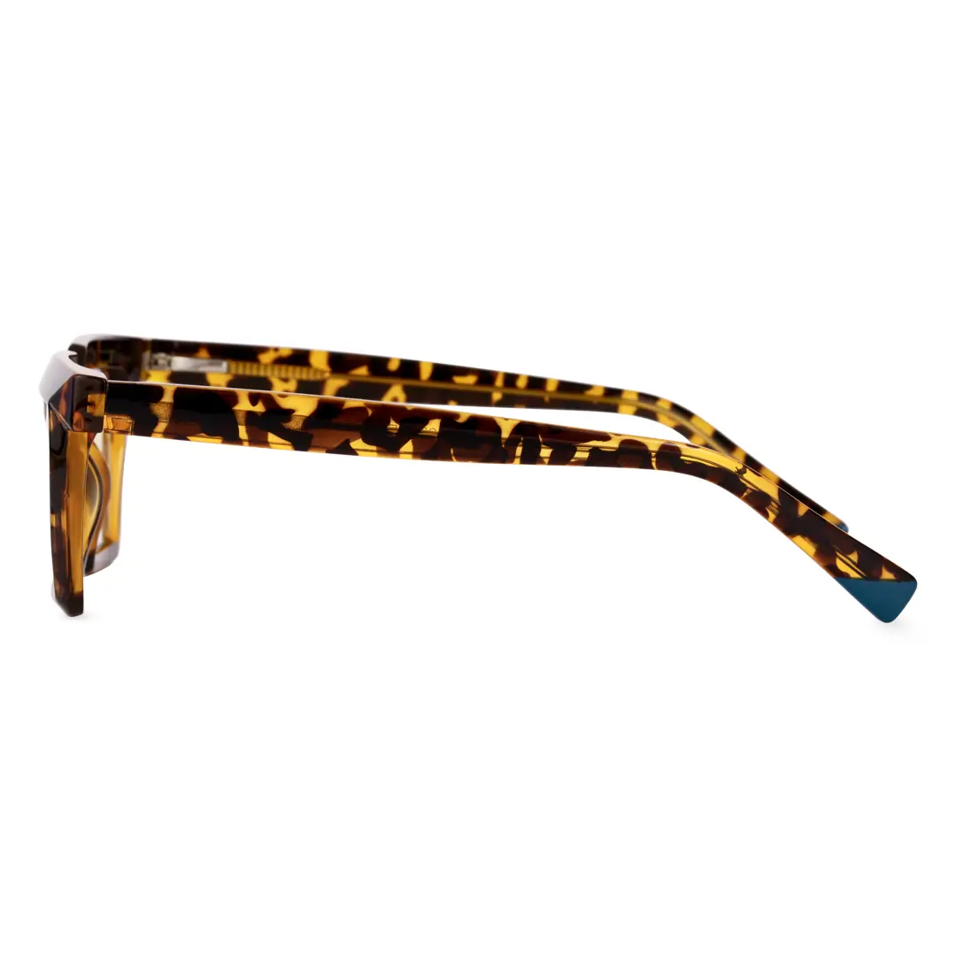 Side view of Beim geometric tr90 eyeglasses GR0432302 in tortoise