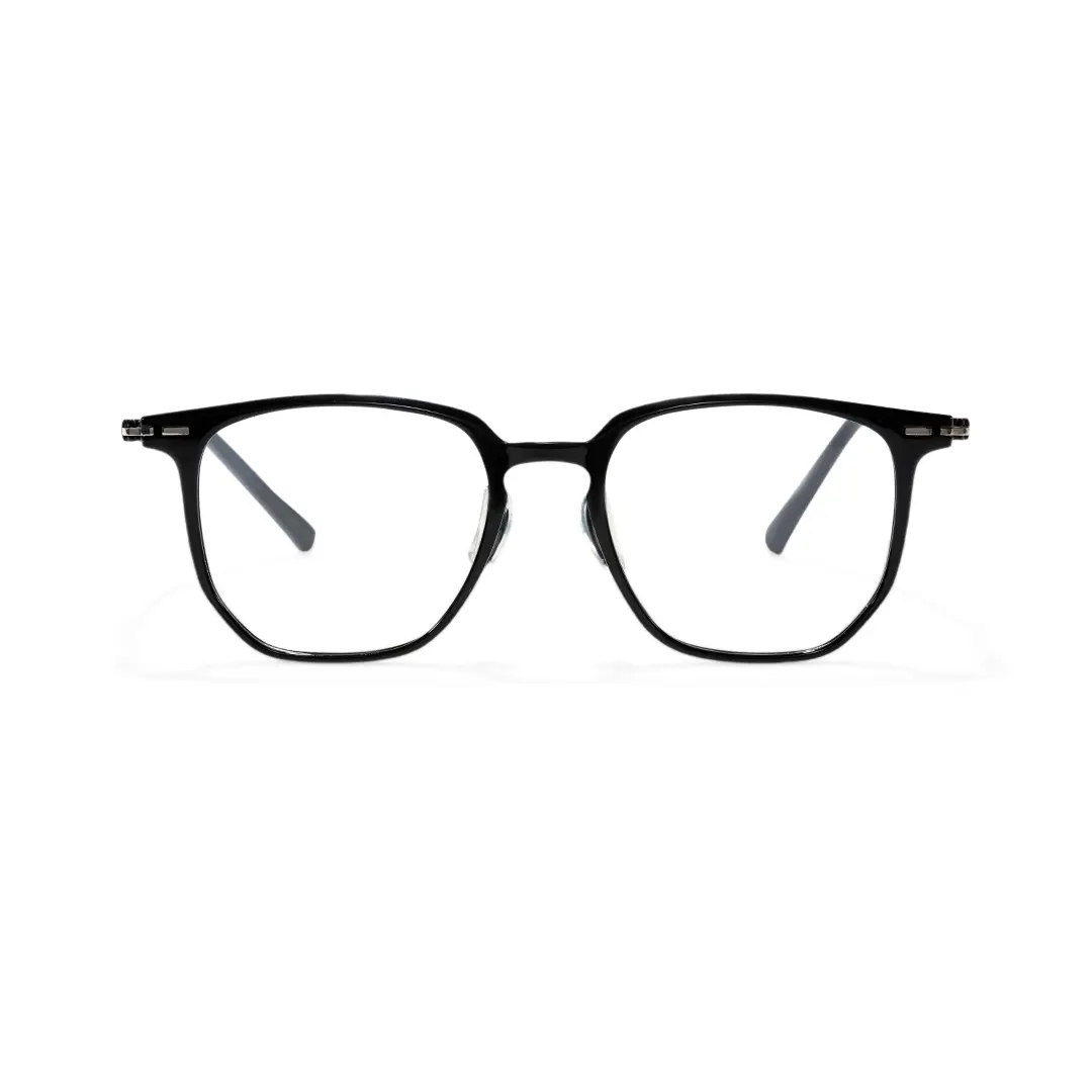 Front view of Benny square tr90 eyeglasses SR0042508 in black