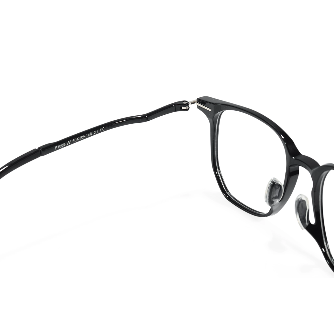 Hinge detail of Benny square tr90 eyeglasses SR0042508 in black
