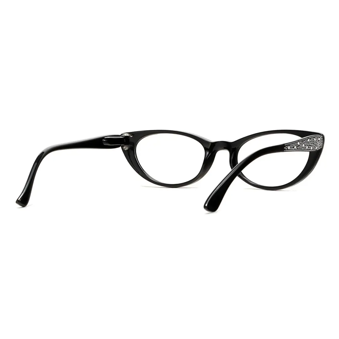 Back view of Bibi cat eye pc eyeglasses CP0012308 in black