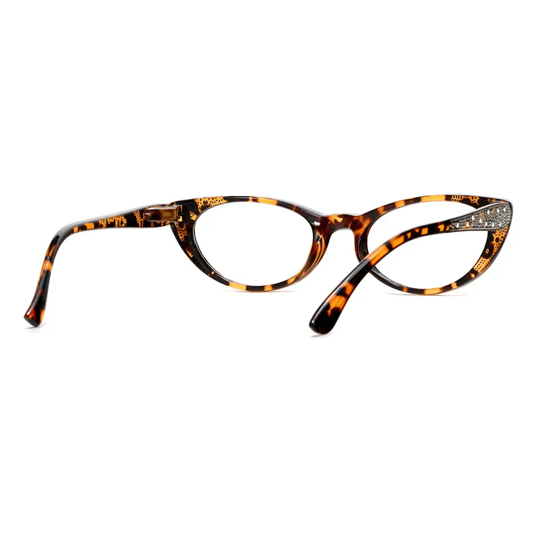 Back view of Bibi cat eye pc eyeglasses CP0012308 in tortoise