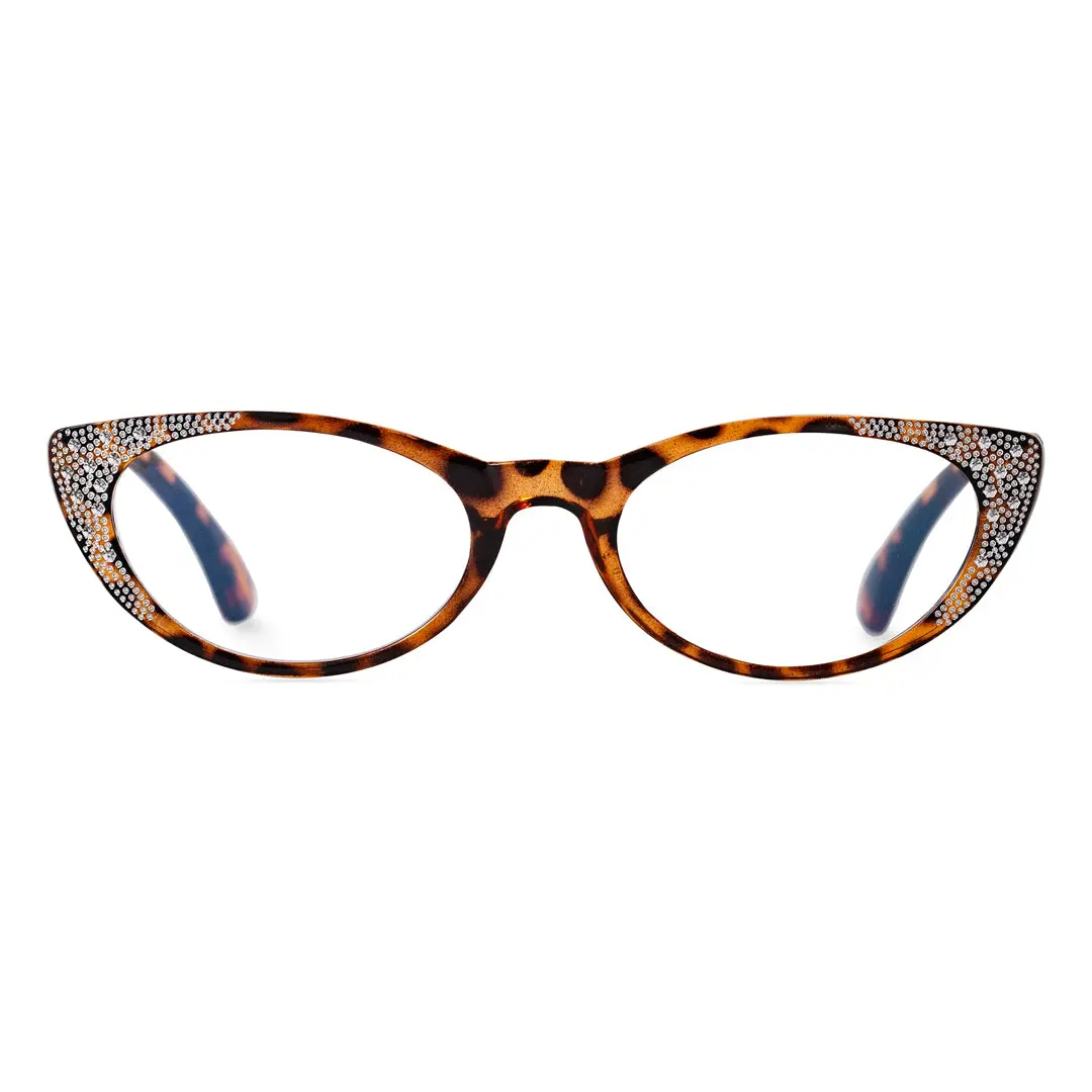 Front view of Bibi cat eye pc eyeglasses CP0012308 in tortoise