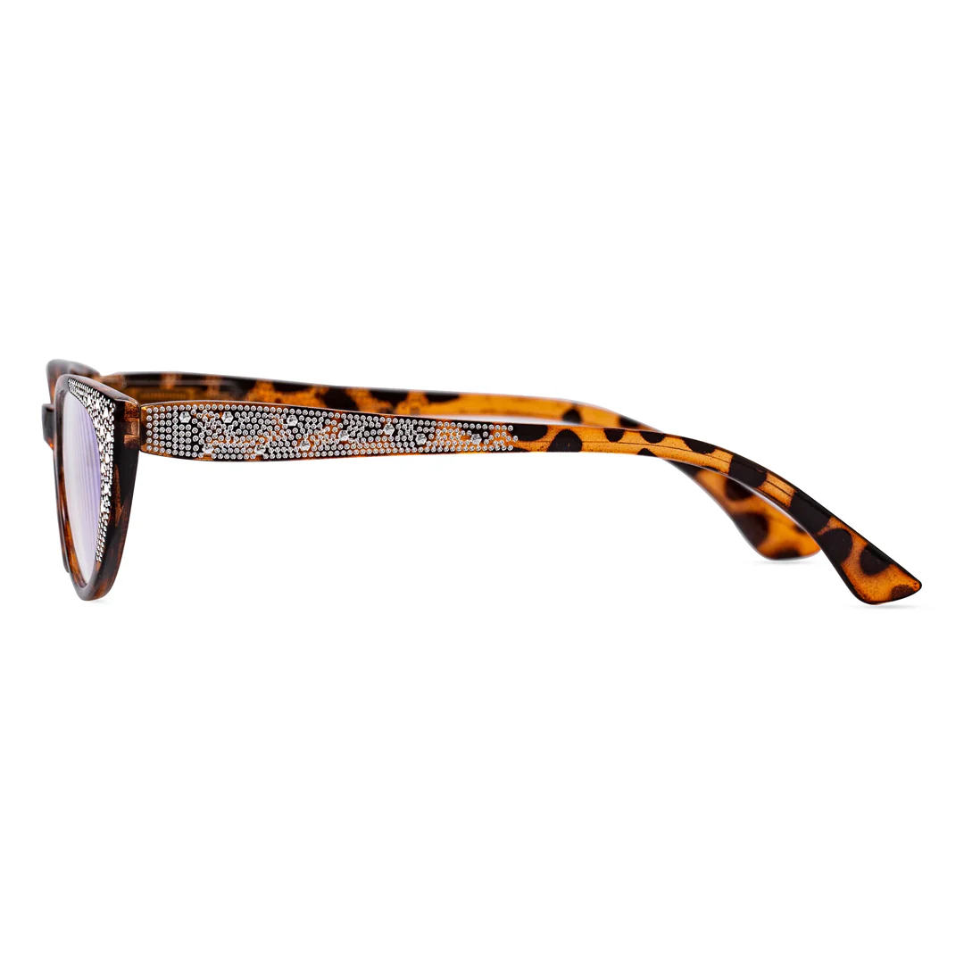 Side view of Bibi cat eye pc eyeglasses CP0012308 in tortoise