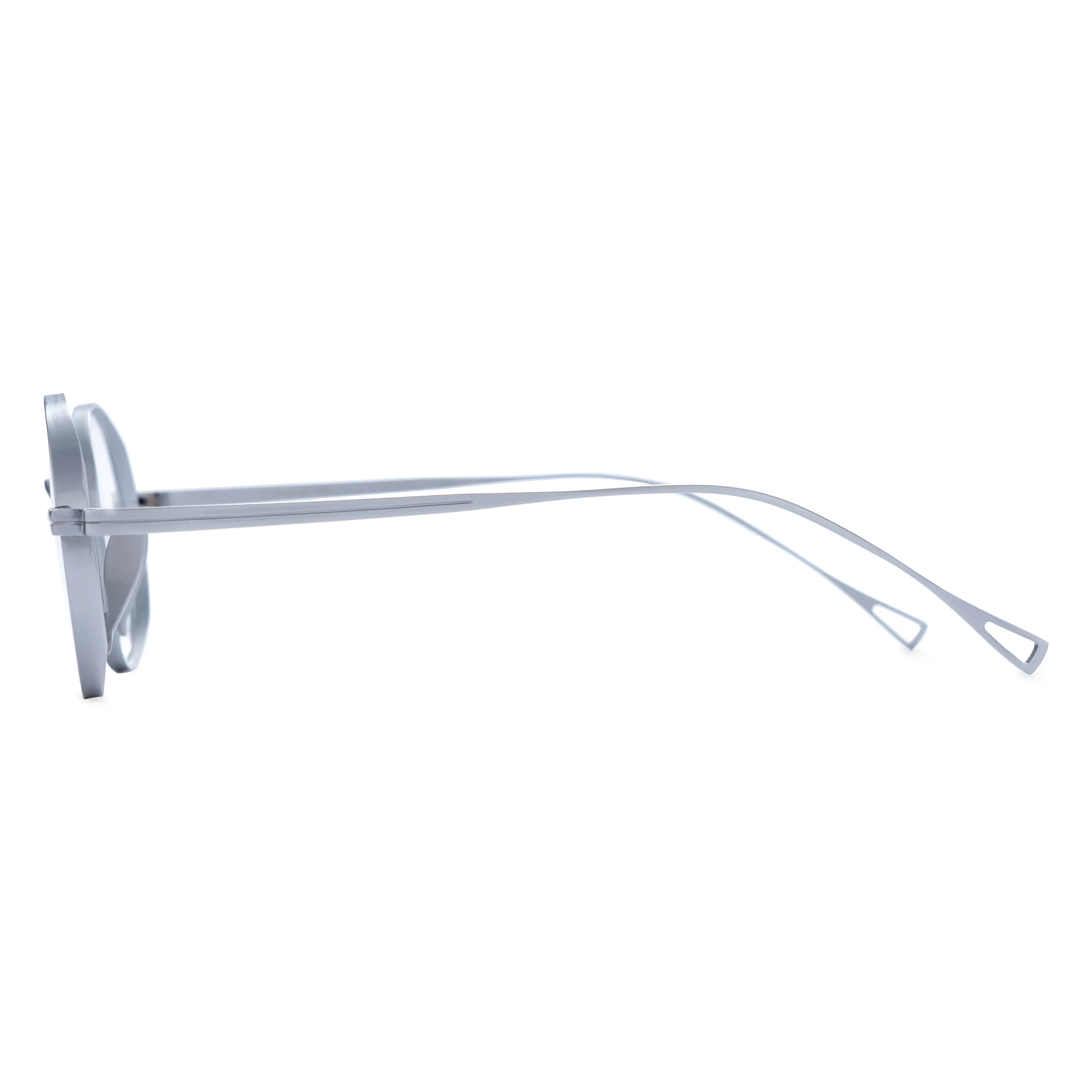 Side view of Bify round titanium eyeglasses RT0172303 in silver