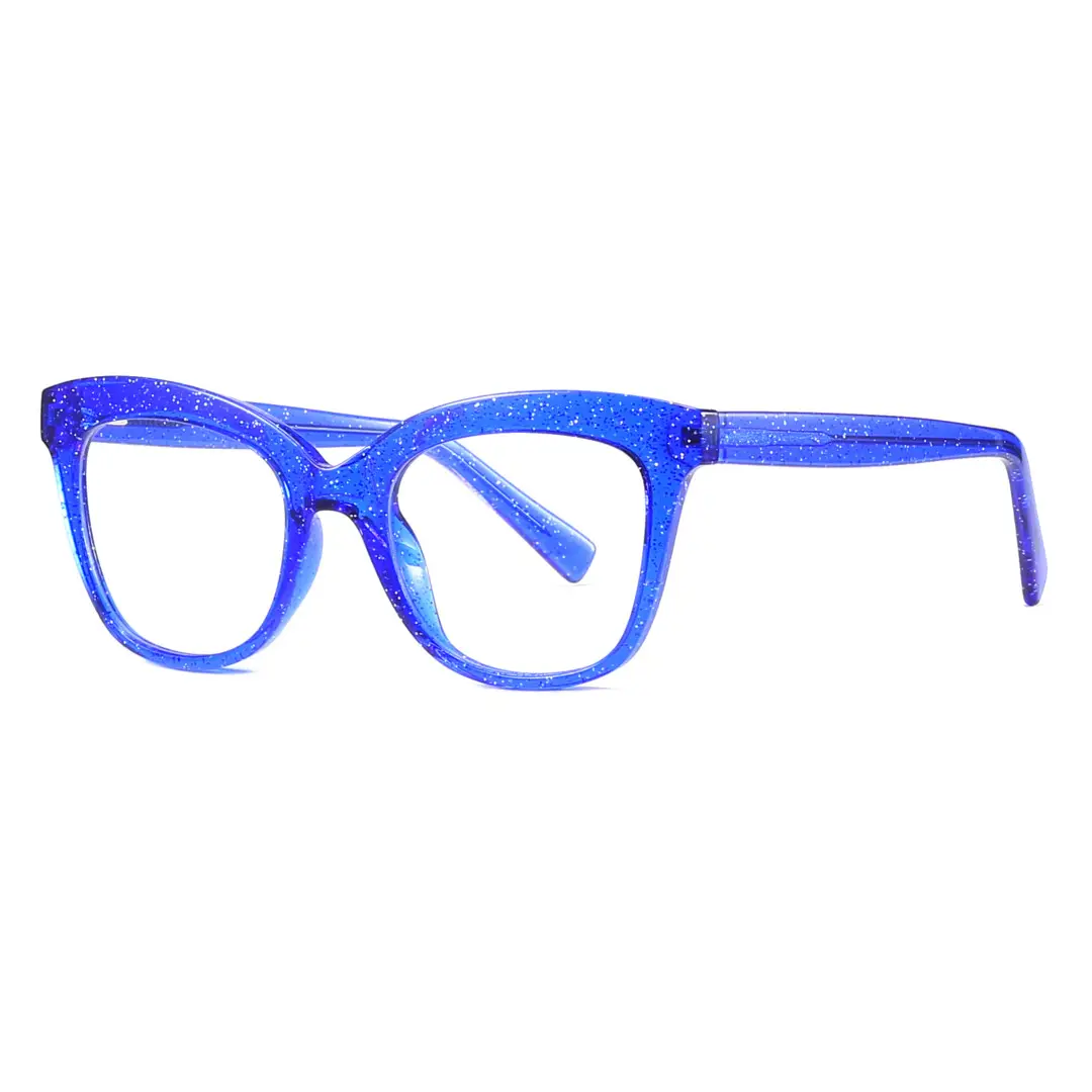 Angle view of Bike cat eye tr90 eyeglasses CR0272302 in blue