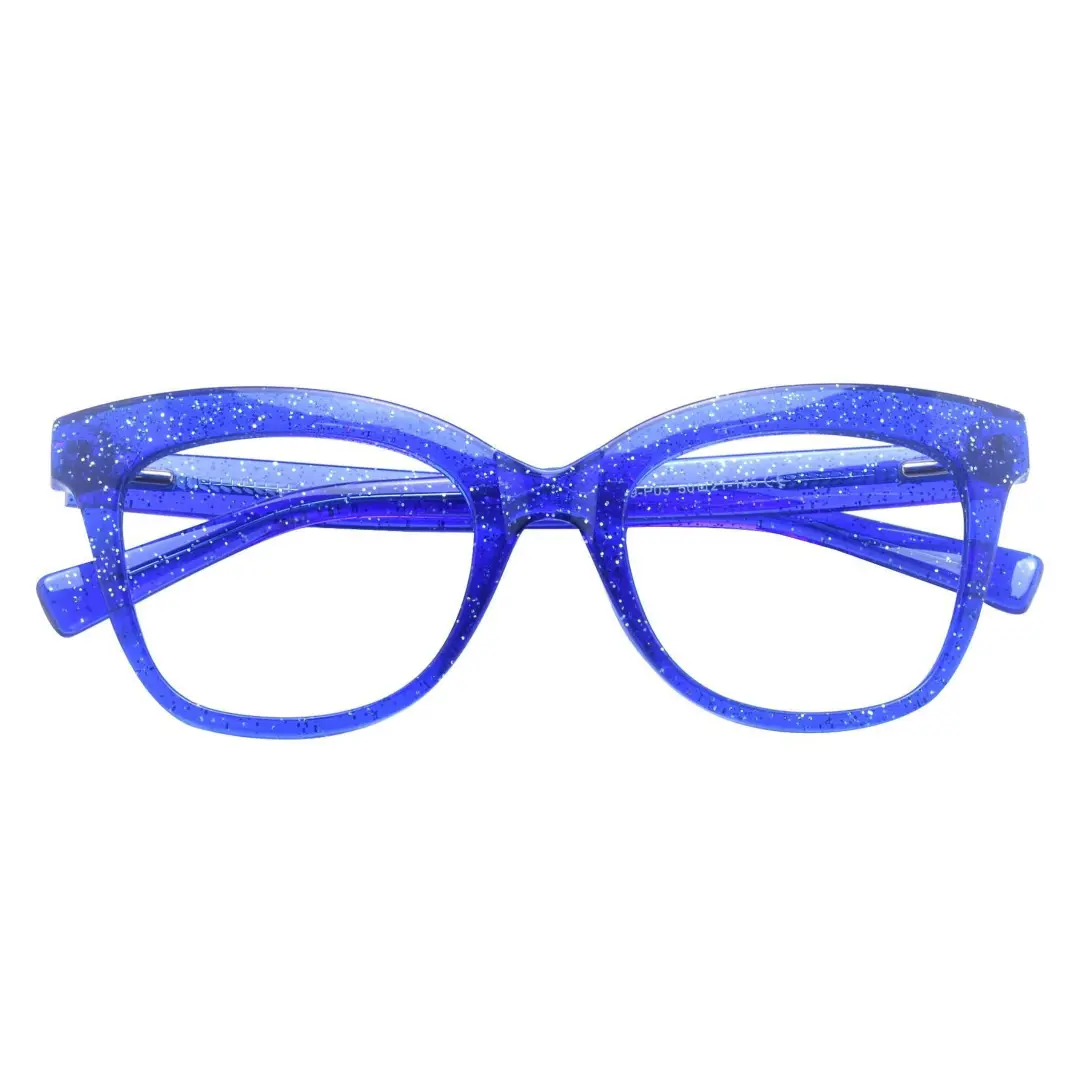 Front folded view of Bike cat eye tr90 eyeglasses CR0272302 in blue