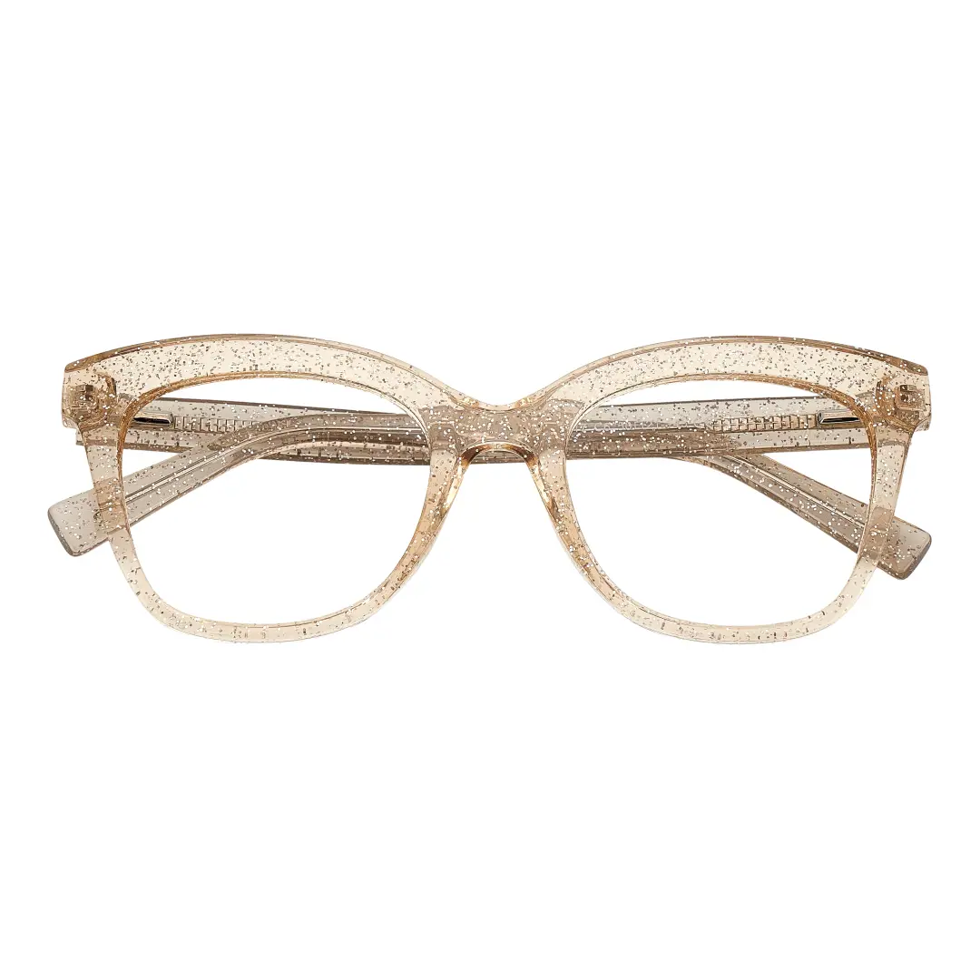 Front folded view of Bike cat eye tr90 eyeglasses CR0272302 in gold