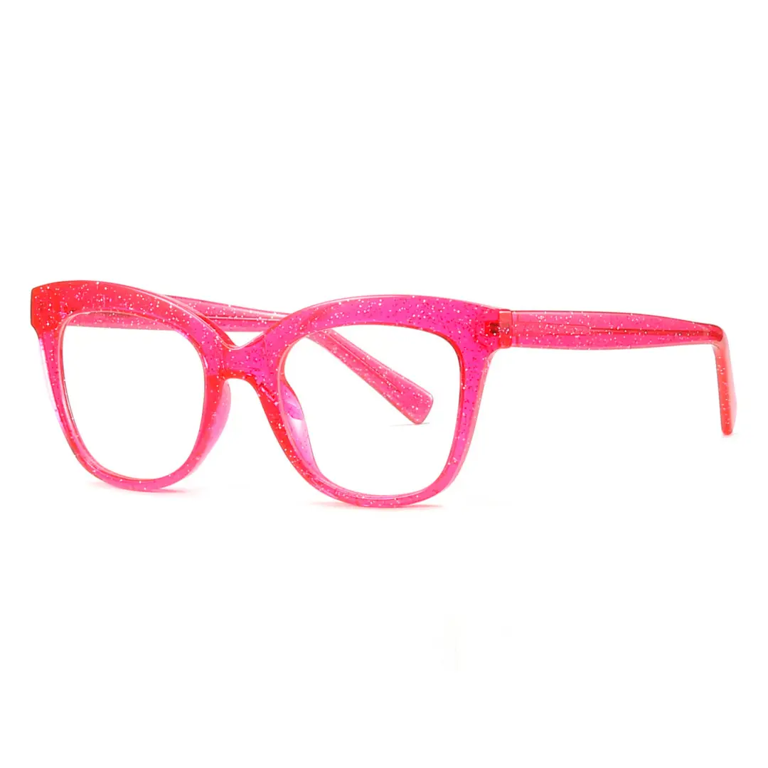 Angle view of Bike cat eye tr90 eyeglasses CR0272302 in pink