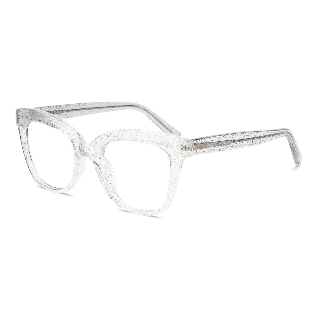 Angle view of Bike cat eye tr90 eyeglasses CR0272302 in white