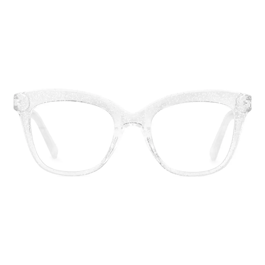 Front view of Bike cat eye tr90 eyeglasses CR0272302 in white