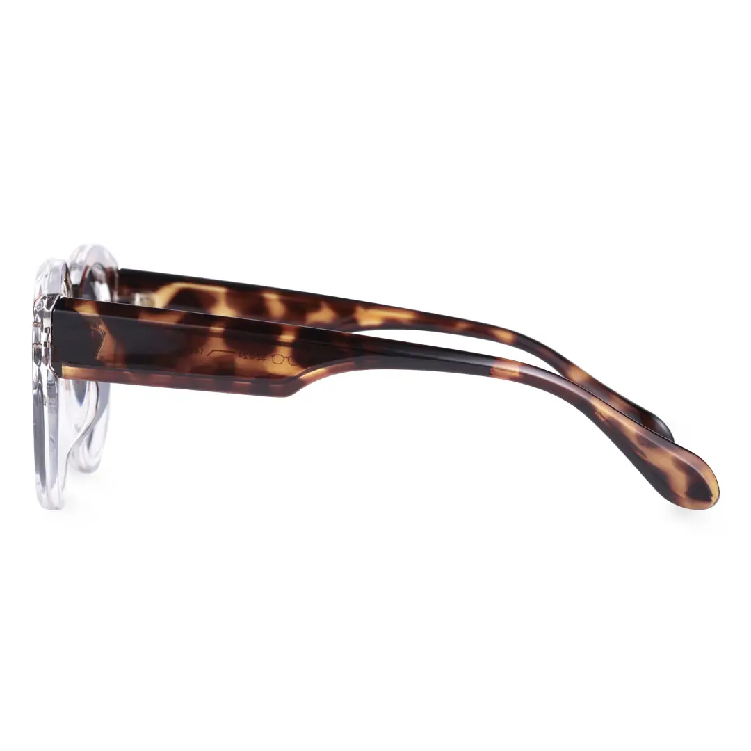 Side view of Bilious round tr90 sunglasses RR0242302 in tortoise