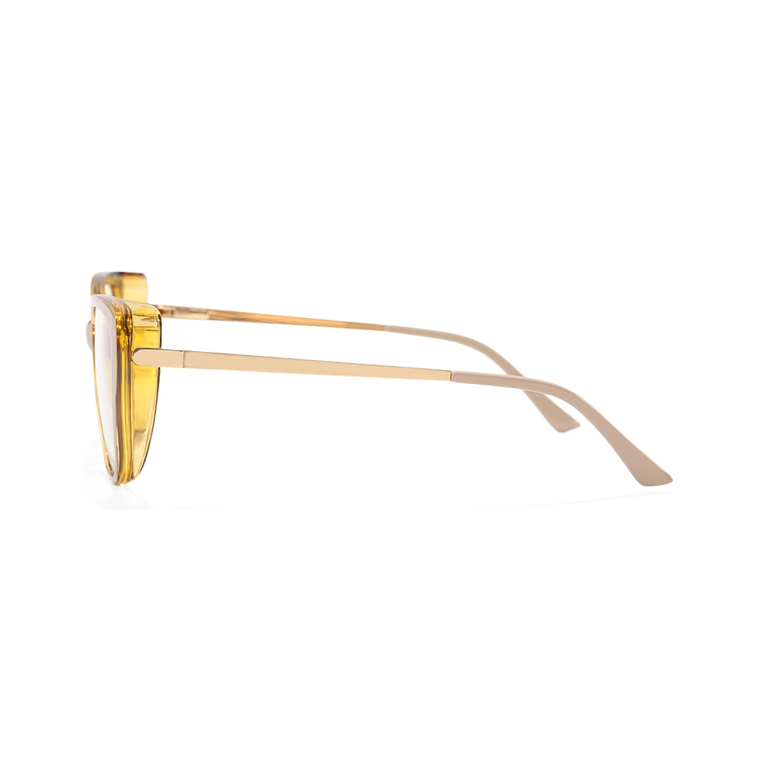 Side view of Bink cat eye tr90 eyeglasses CR0262310 in beige