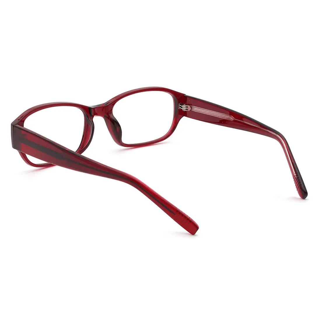 Frame detail view of Blaire rectangle pc eyeglasses EP0372512 in red