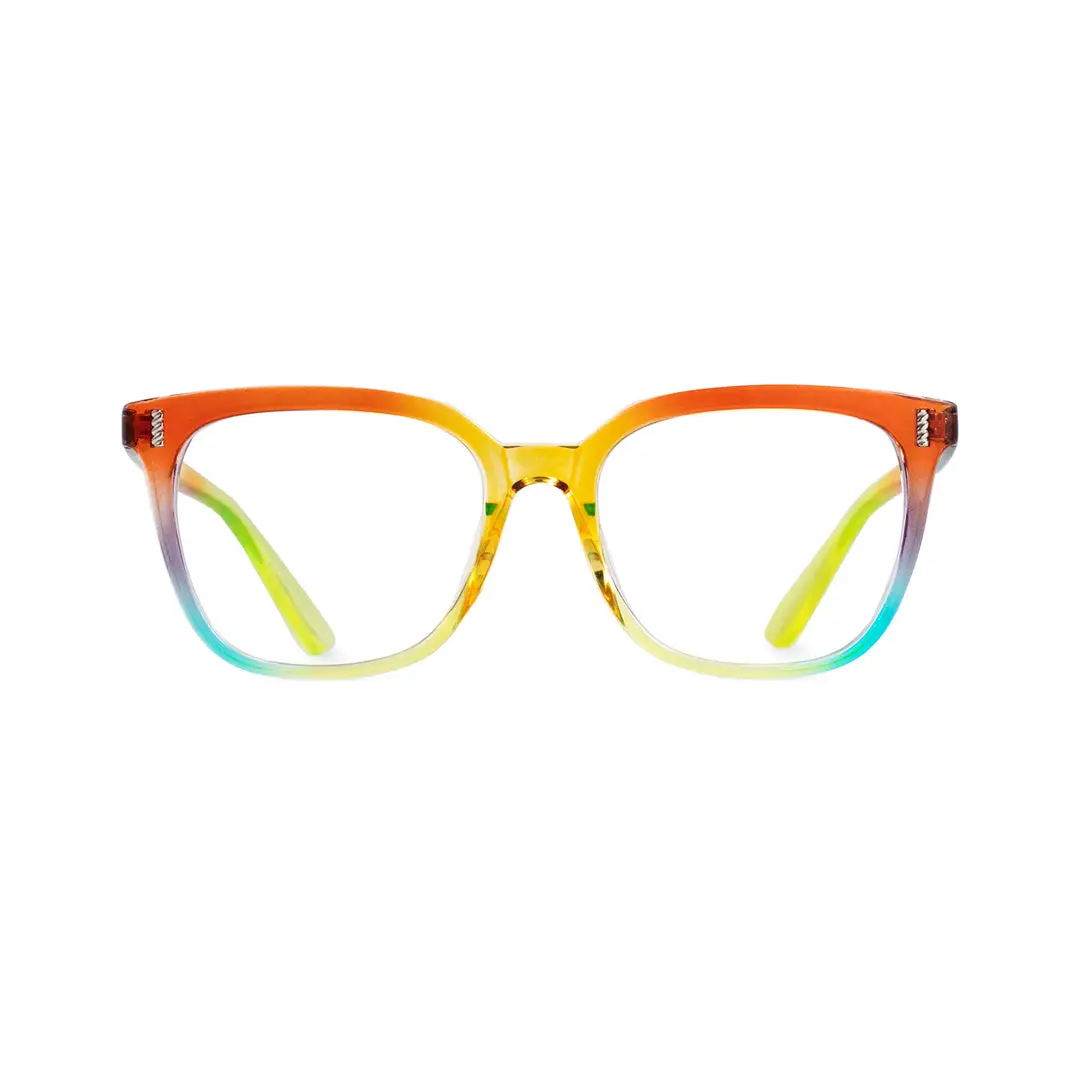 Front view of Blik square pc eyeglasses SP0042304 in orange