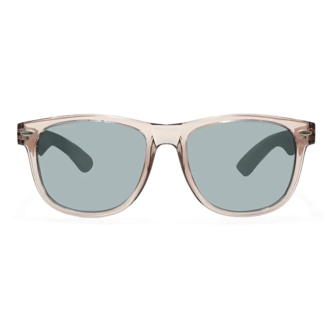 Front view of Bnger square wood sunglasses SR0182303 in grey