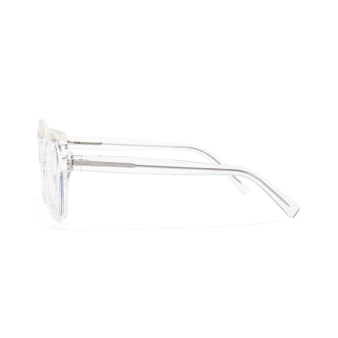 Side view of Bode geometric tr90 eyeglasses GR0402302 in clear