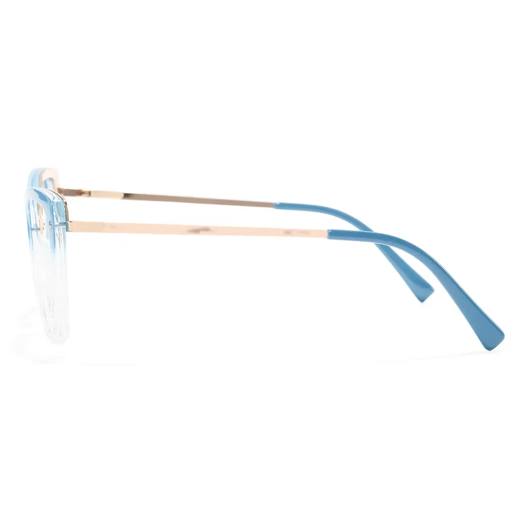Side view of Boost cat eye tr90 eyeglasses CR0342302 in blue