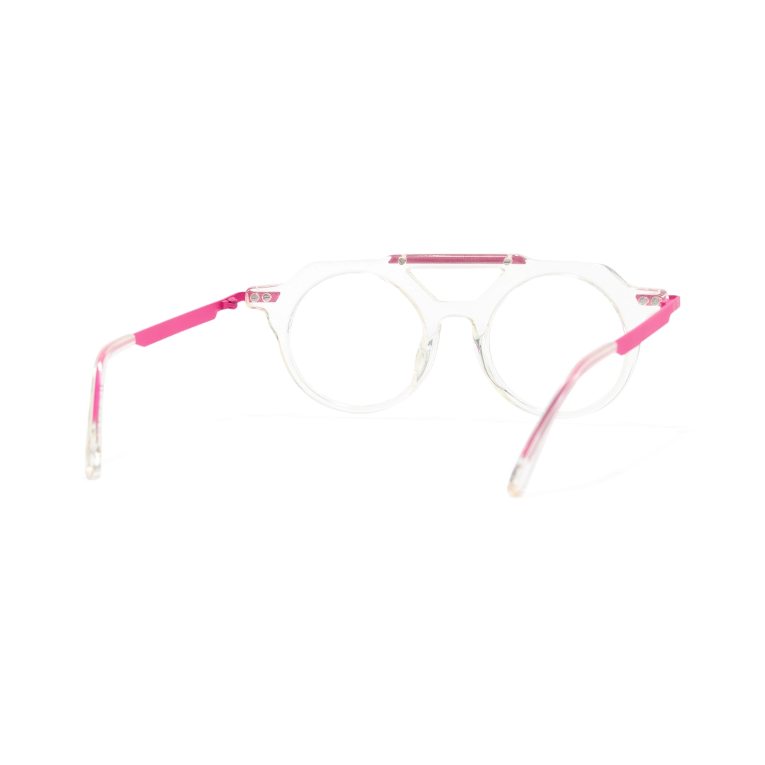 Back view of Boye aviator acetate eyeglasses AA0082302 in clear