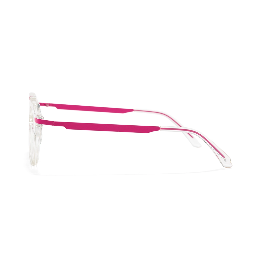 Side view of Boye aviator acetate eyeglasses AA0082302 in clear