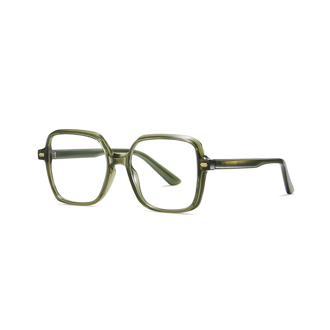 Angle view of Briseis square tr90 eyeglasses SR0362508 in green