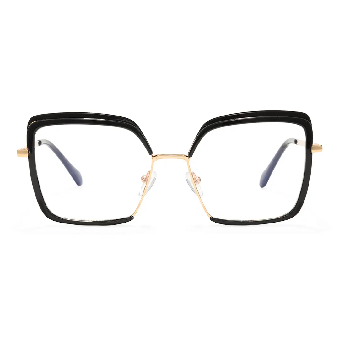 Front view of Bryn square tr90 eyeglasses SR0332503 in black