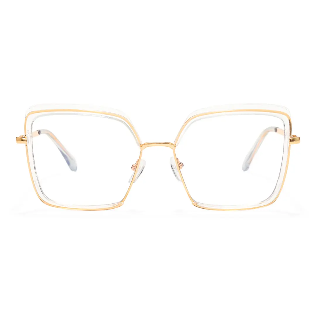 Front view of Bryn square tr90 eyeglasses SR0332503 in clear