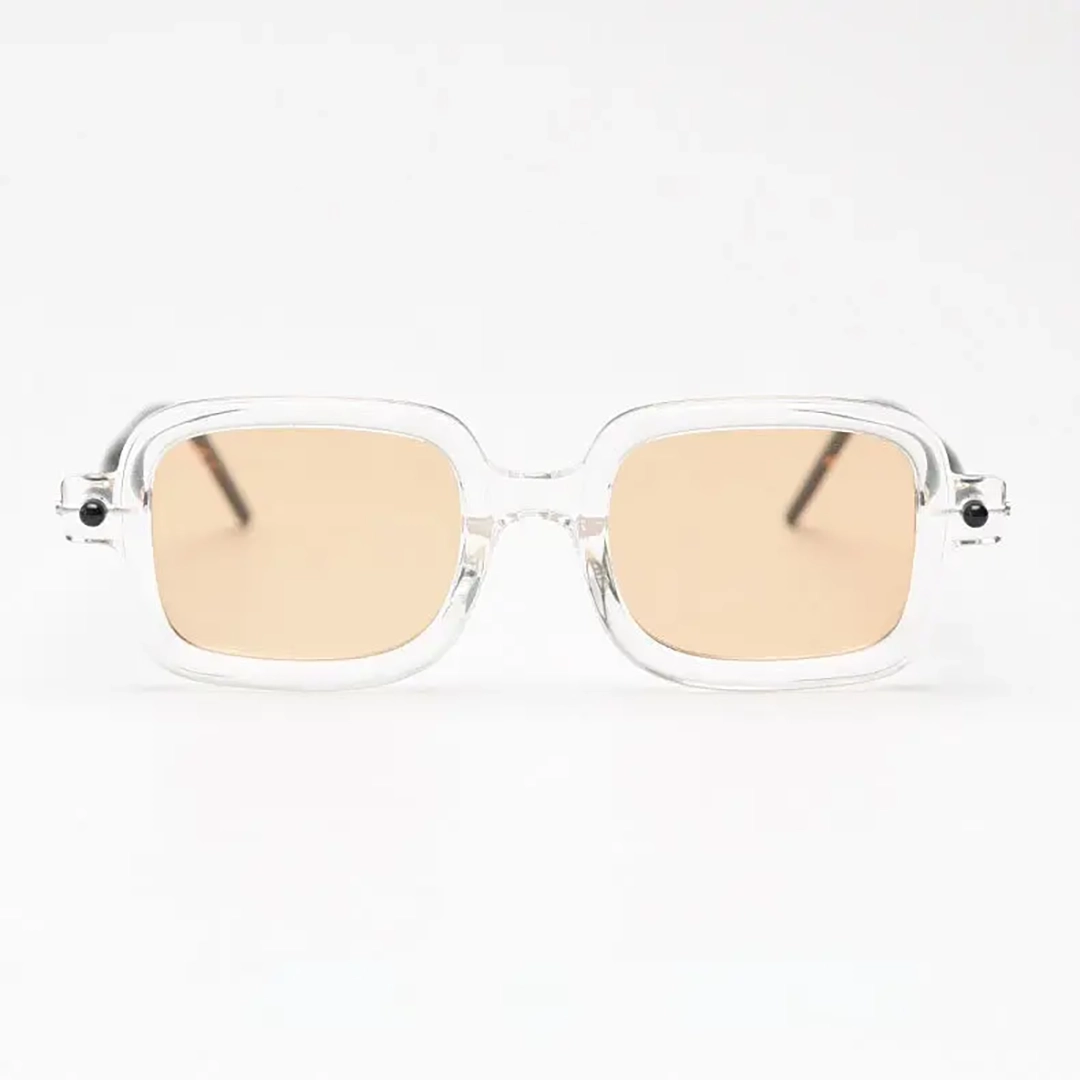 Front view of Buff square tr90 sunglasses ER0222302 in clear