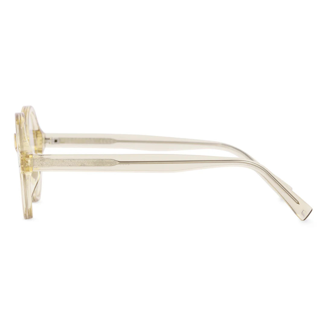 Side view of Buif round tr90 eyeglasses RR0352302 in beige