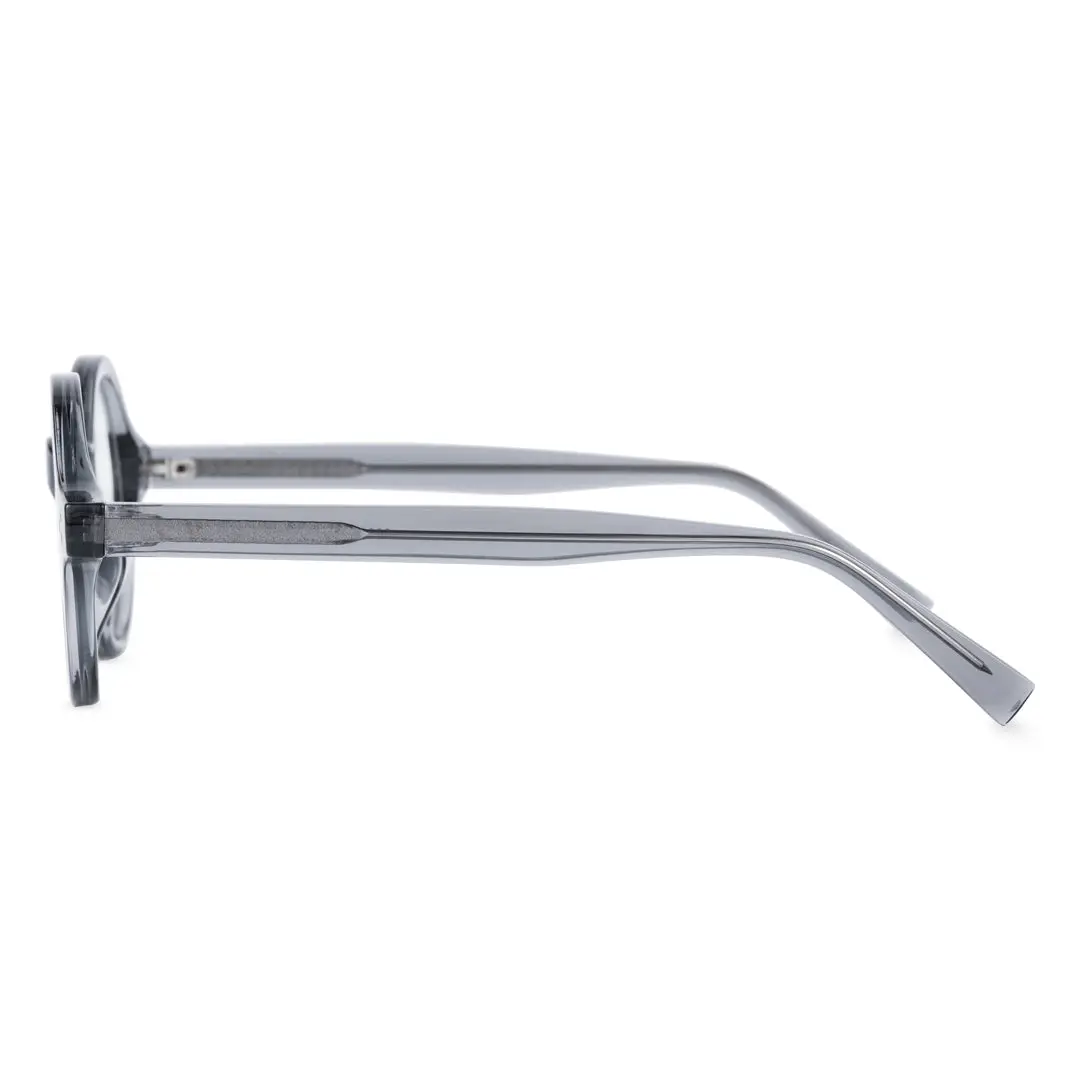 Side view of Buif round tr90 eyeglasses RR0352302 in grey