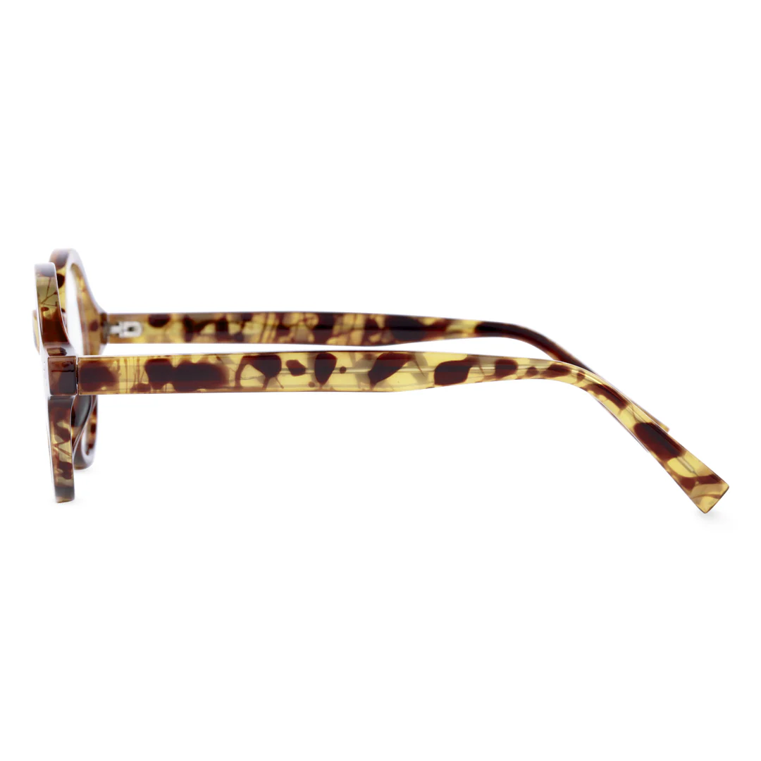 Side view of Buif round tr90 eyeglasses RR0352302 in tortoise