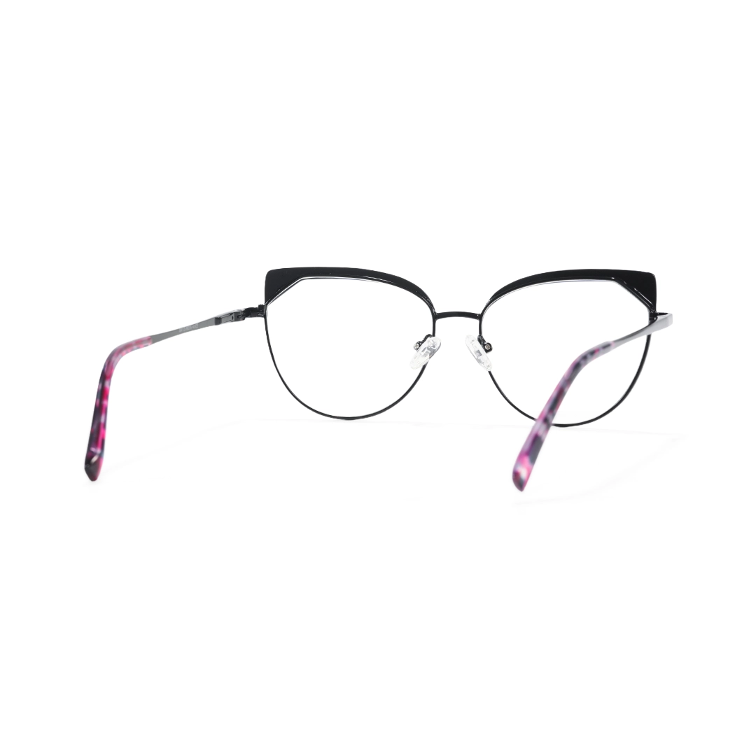 Back view of Card cat eye metal eyeglasses CM0522302 in purple