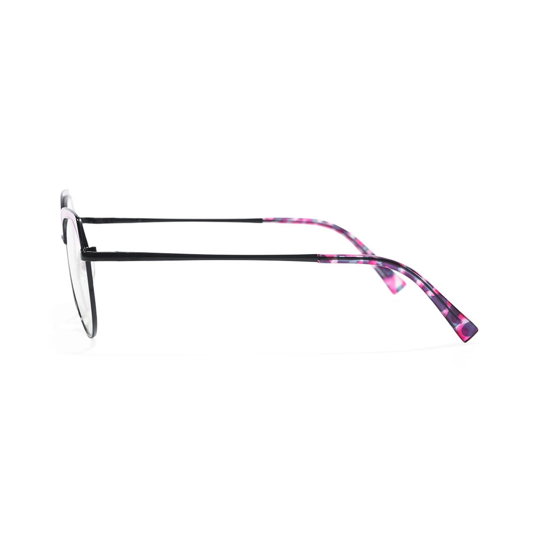 Side view of Card cat eye metal eyeglasses CM0522302 in purple