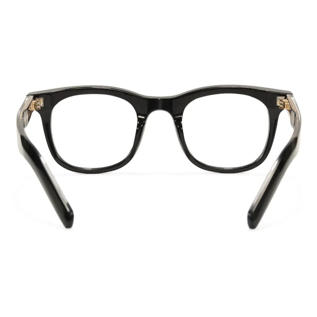 Back view of Carrol rectangle tr90 eyeglasses ER0302506 in black