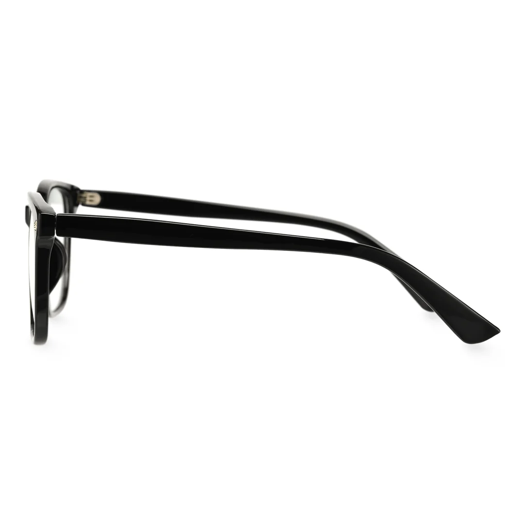 Side view of Cedric square pc eyeglasses SP0122409 in black
