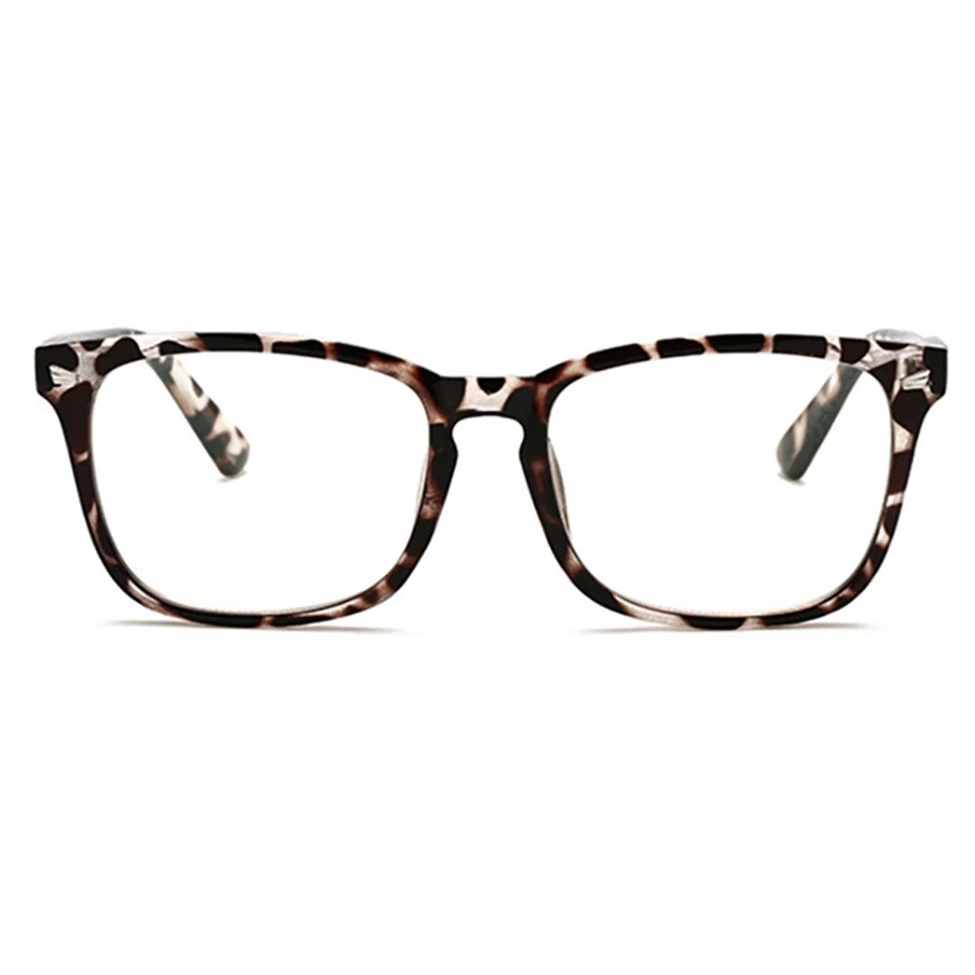 Front view of Cedric square pc eyeglasses SP0122409 in tortoise