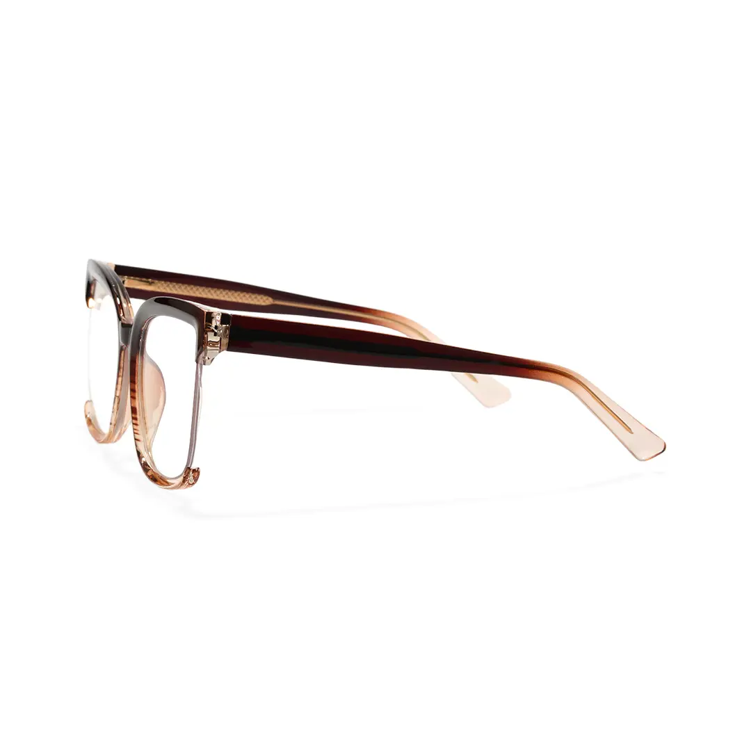Side view of Cery cat eye tr90 eyeglasses CR0022502 in brown