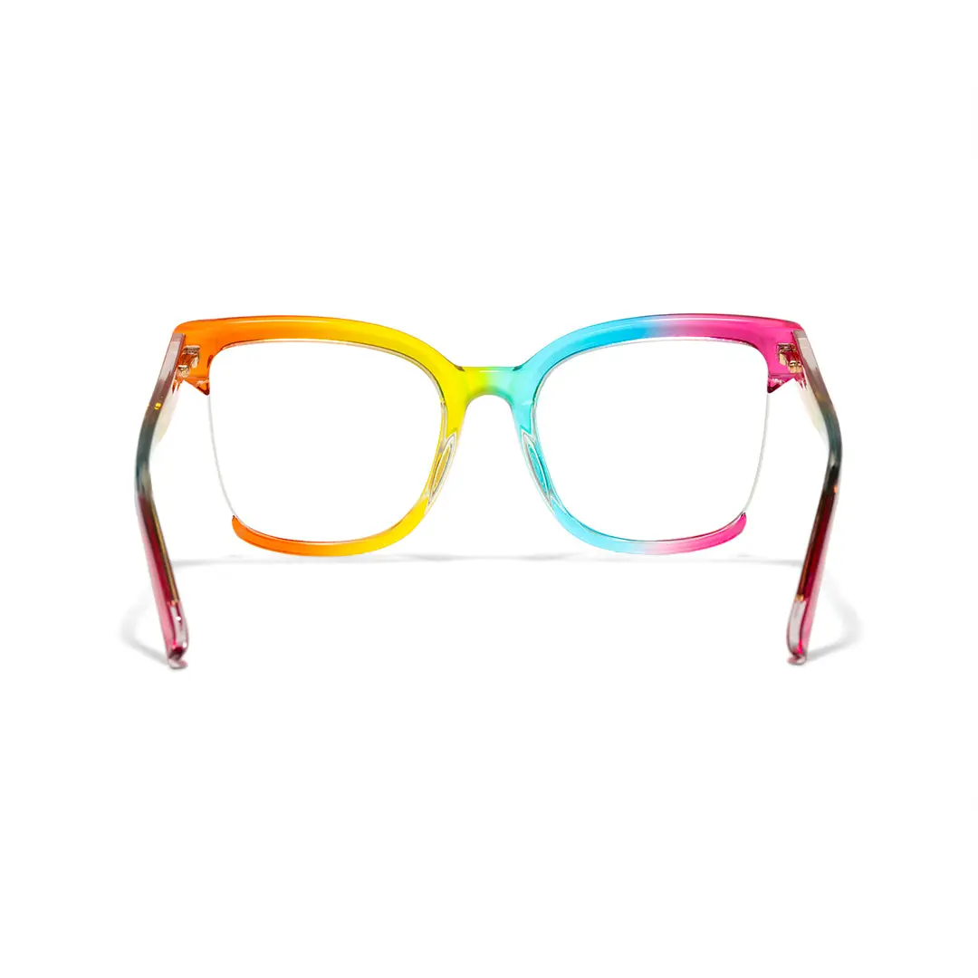 Back view of Cery cat eye tr90 eyeglasses CR0022502 in multicolor